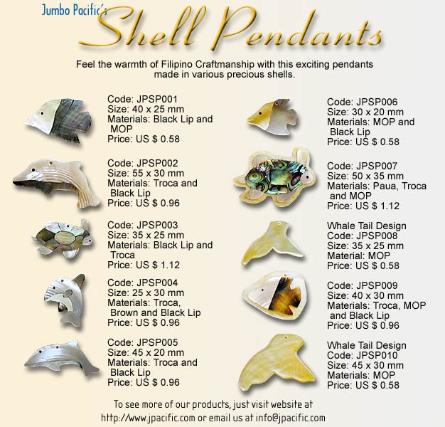 Philippine Shell Pendants